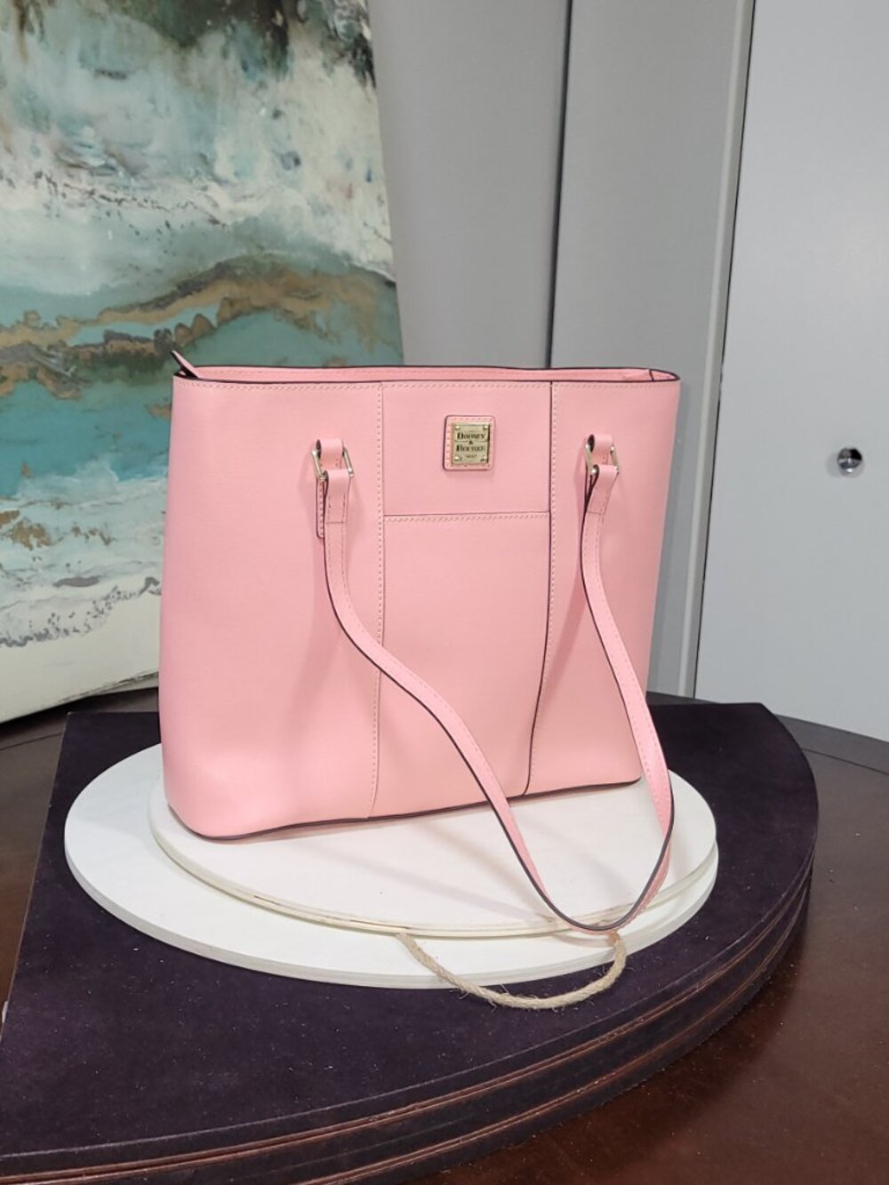 Dooney & Bourke Lexinton Shopper Pink Saffiano Leather  [Item #HL12] - Picture 10 of 14